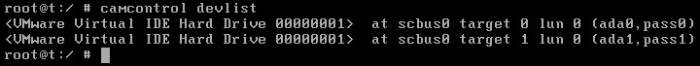 02 - camcontrol devlist