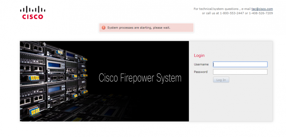 System processes are starting, please wait FMC