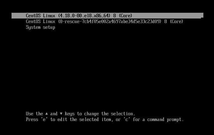 centos 8 grub