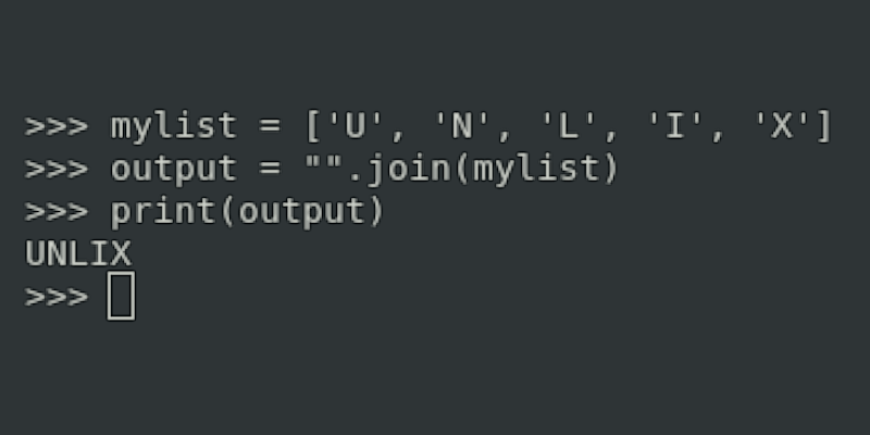 Как вывести список Python в виде одной строки