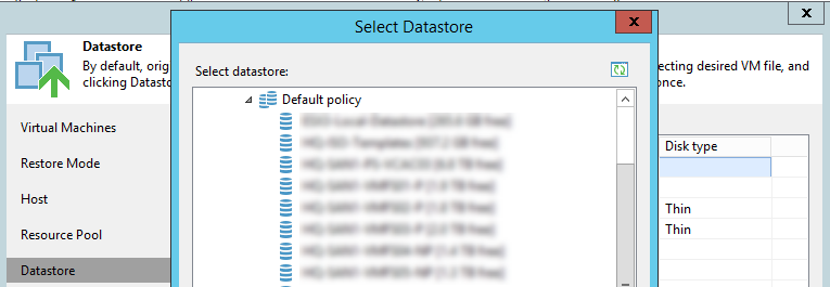 Ошибка в Veeam B&R: Restore job failed Error: A specified parameter was not correct: spec.vmProfile