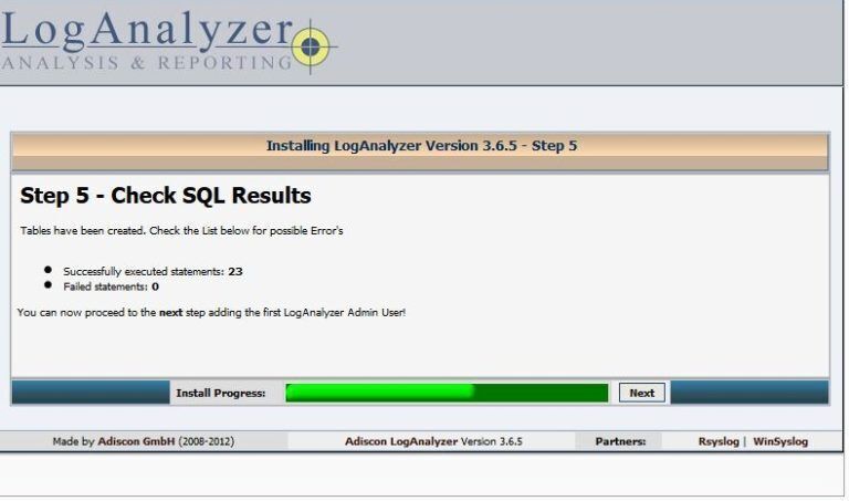 Как настроить Loganalyzer с Rsyslog и MySQL