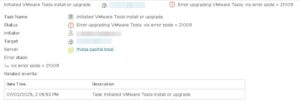 Error upgrading VMware Tools. vix error code = 21009