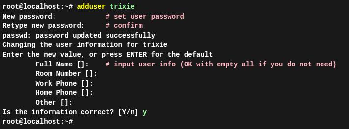 Добавление и удаление пользователей в Debian 13