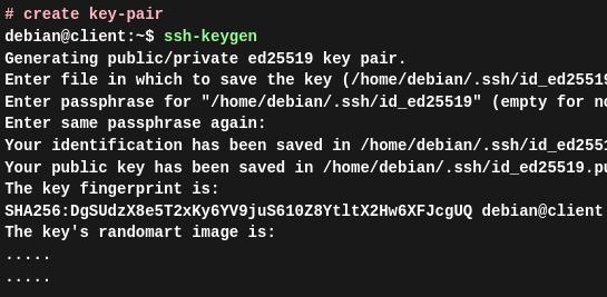 Аутентификация по ключам SSH в Debian 13