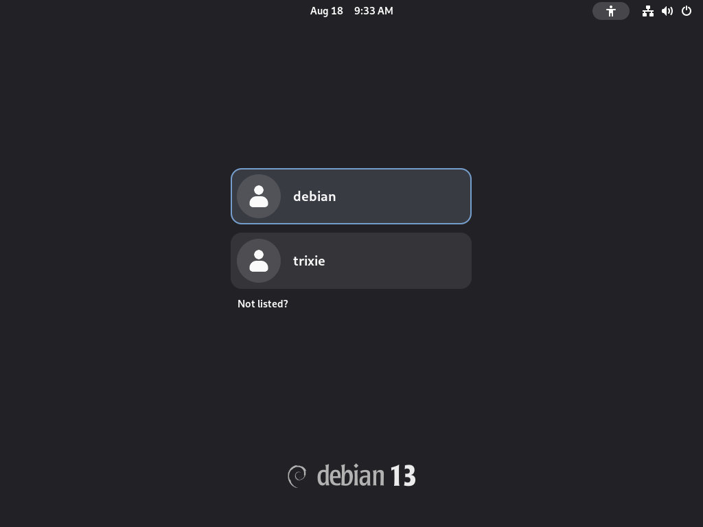 Установка GNOME Desktop в Debian 13