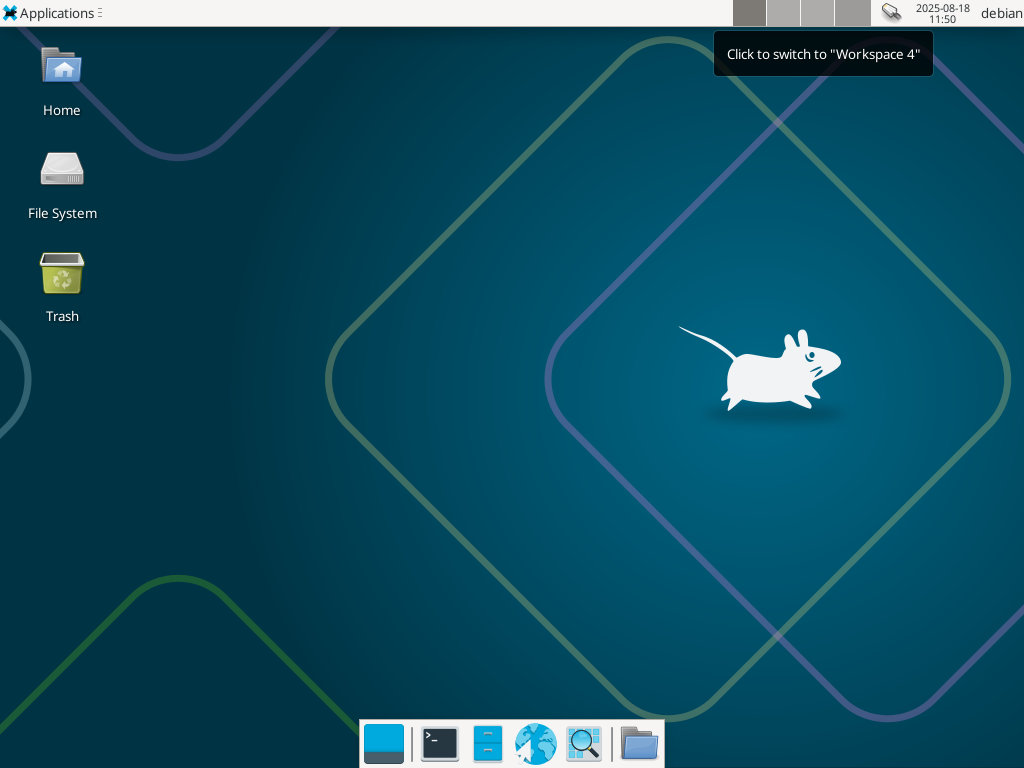 Установка Xfce Desktop в Debian 13