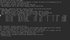 Низкая частота CPU в Linux под нагрузкой