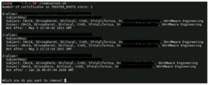 Удаление CA-сертификатов из TRUSTED_ROOTS в vCenter