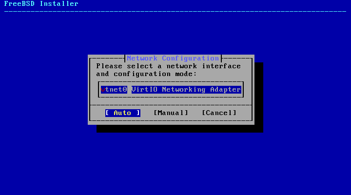 Network Interface Selection Выбор сетевого интерфейса