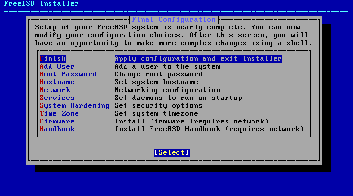 Apply Configuration FreeBSD Применение конфигурации FreeBSD