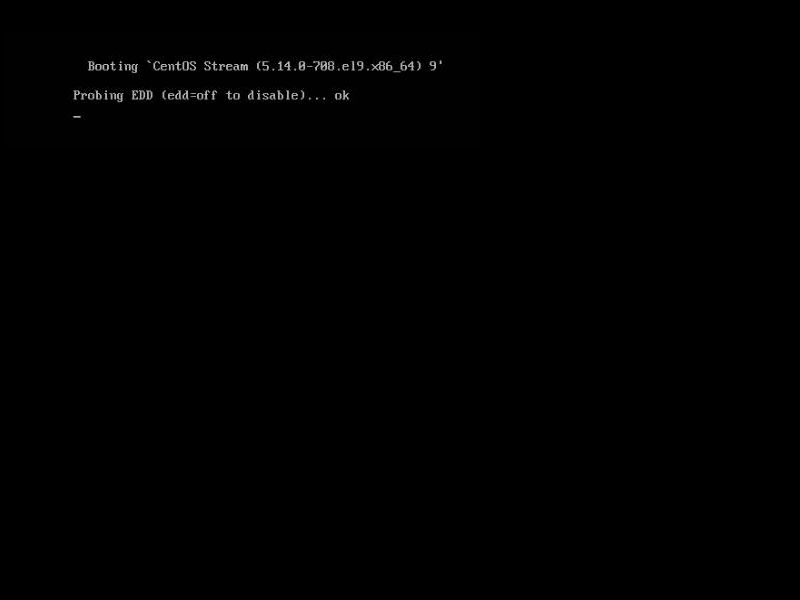 CentOS Stream 9 зависает на Probing EDD как исправить проблему